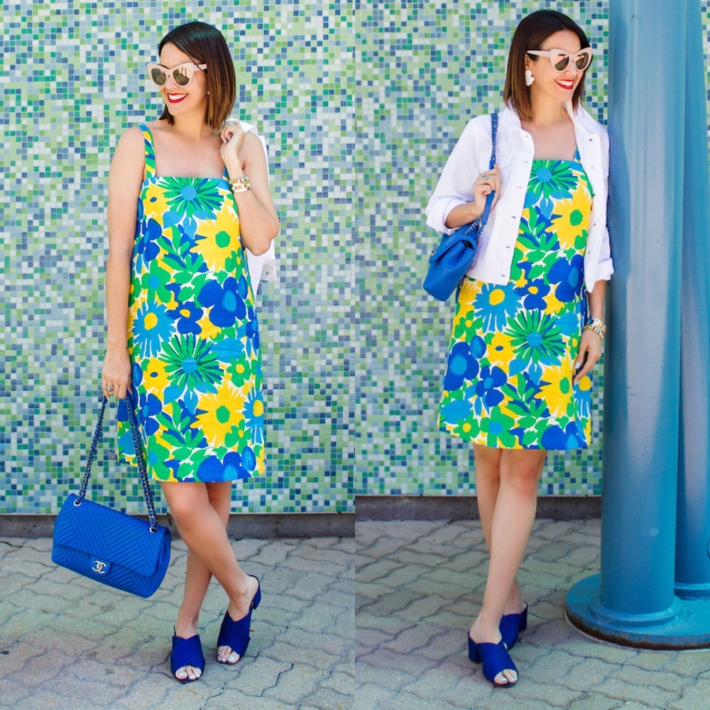 J Crew Morning Floral Shift Dress